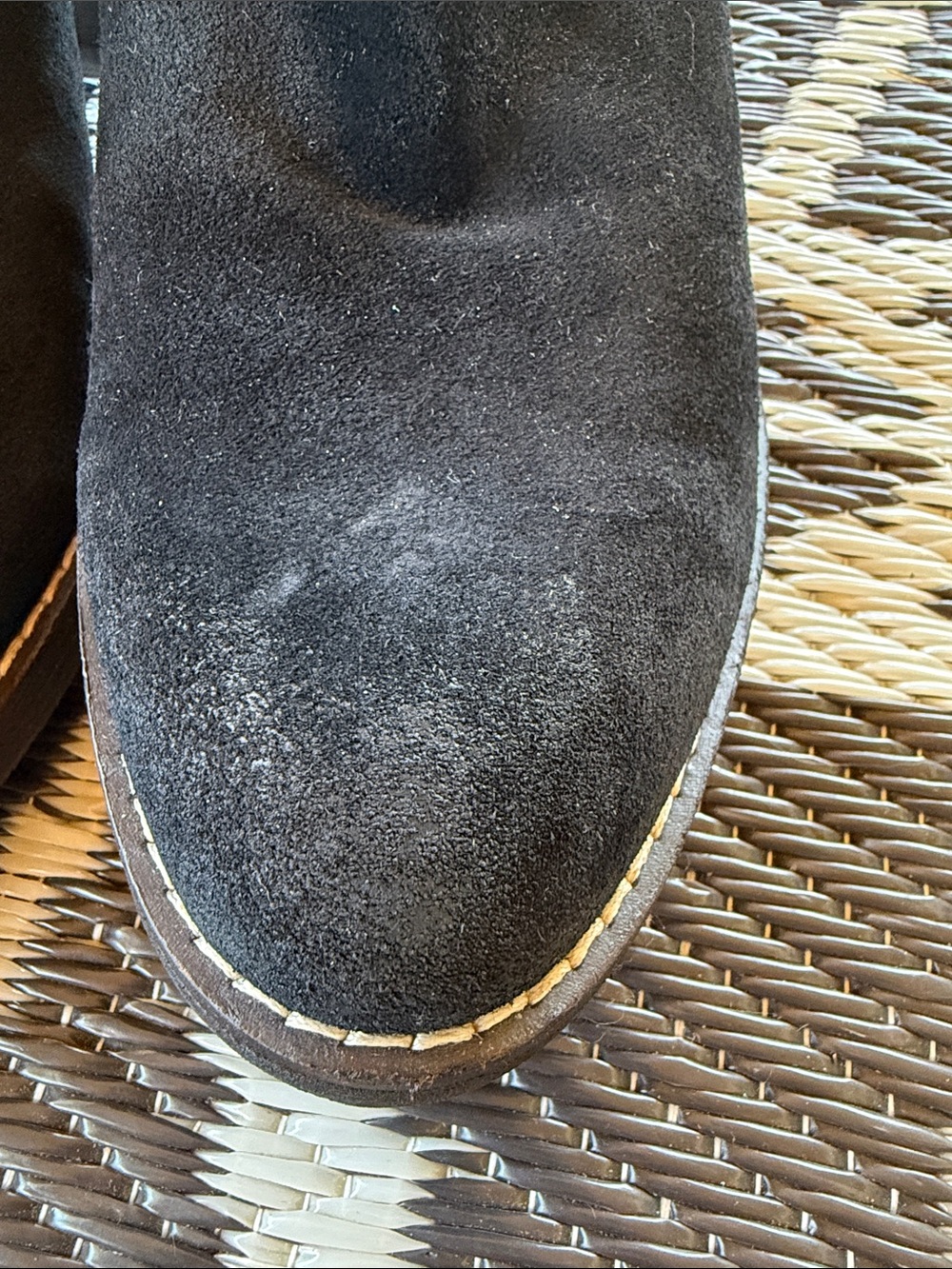 Sam Edelman | Macon Black Suede / Leather Ankle Boots - Picture 9 of 10